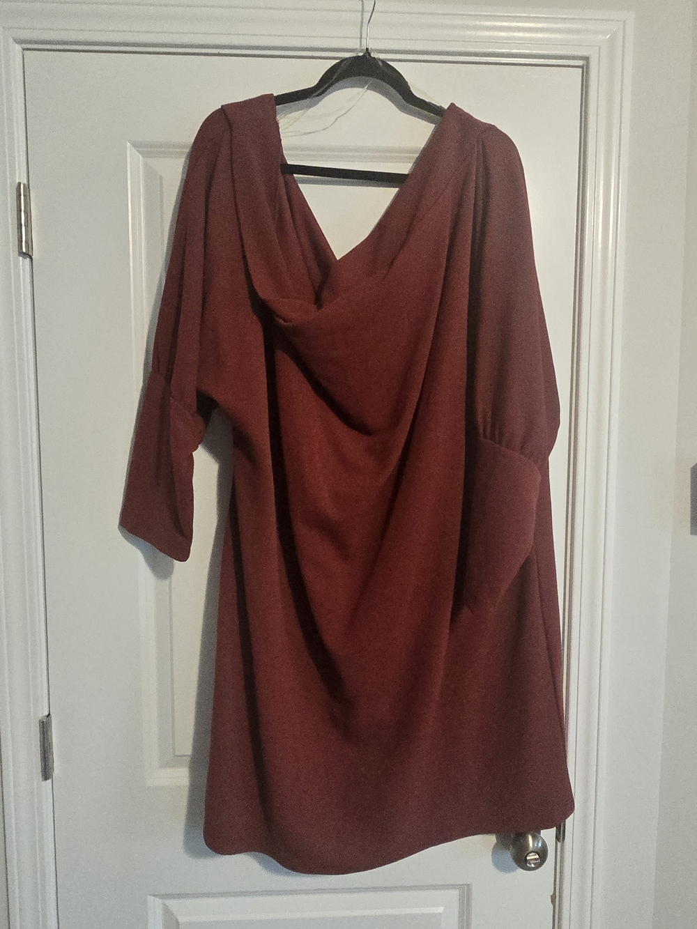Ashley Stewart Brick Red Knit Dress
